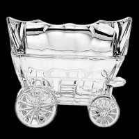 **990/58720/69700/160 Доза-шкатулка 16см хрусталь, Crystal BOHEMIA, декор "Повозка" 