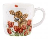 RWC MMSR5629-XT-1 Кружка Royal Worcester "Забавная фауна Теленок Бесси и тюльпаны" 310мл