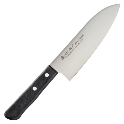 801-812 Нож кухонный Сантоку 17см SATAKE Япония, серия Black Pakka Wood 