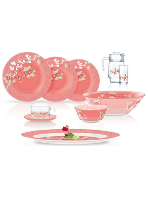 N6260 Столовый сервиз на 6 персон 46 предметов LUMINARC, декор "JAPANESE PINK"