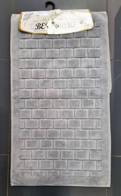 Набор ковриков для ванной из 2 предметов, 60*100/50*60см, Karven, OSMANLI, цвет серый