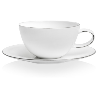 MON0016-R32-plat-4/12 Сервиз чайно-столовый на 4 персоны 12 предметов Mix&Match, декор "Платиновый кант"