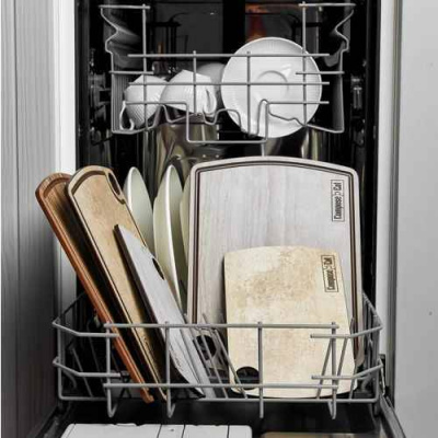 DSJ37210634KL6 Доска для сервировки, с желобом, композитный материал, 37х21см, дуб мореный, ComposeEat 