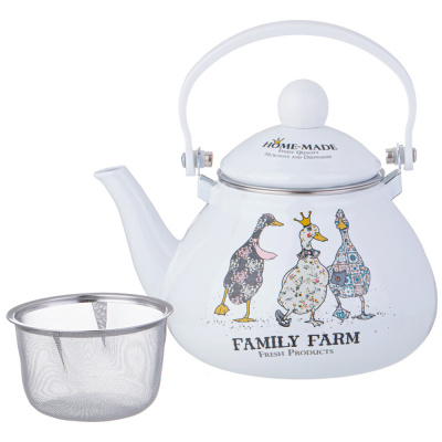 934-625 Чайник эмалированный 1,3л, Agness, серия "FAMILY FARM"