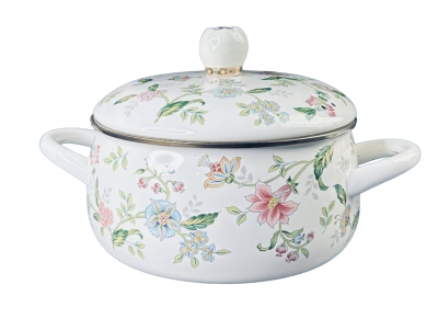 776-066 Кастрюля эмалированная 2л индукция, Lenardi, серия MAGNOLIA 