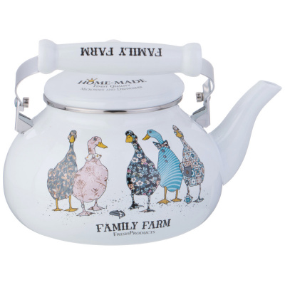 934-626 Чайник эмалированный 2,5л, Agness, серия "FAMILY FARM"
