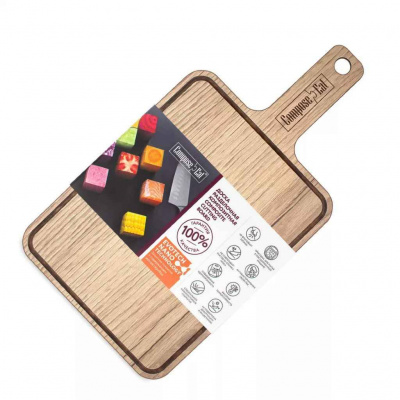 DR33212094OA4 Доска разделочная, композитный материал, 33x21 см, дуб натуральный ComposeEat
