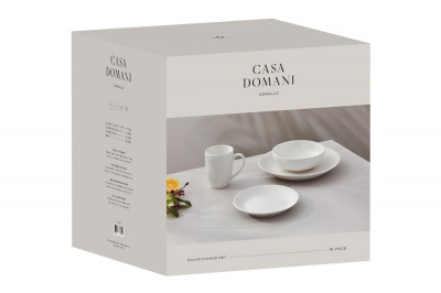 CD497-IK0116 Сервиз обеденный на 4 персоны 16 предметов  Casa Domani, декор "Corallo" 