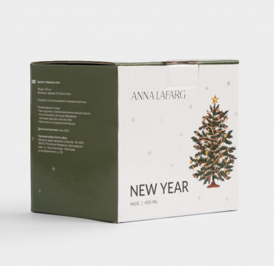 ANLAF-TNG2003-1 Кружка 450 мл, Anna Lafarg, декор Нарядная елка